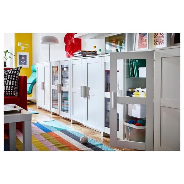 Amazon.com: BRIMNES cabinet with doors, 78x95 cm, white : Home