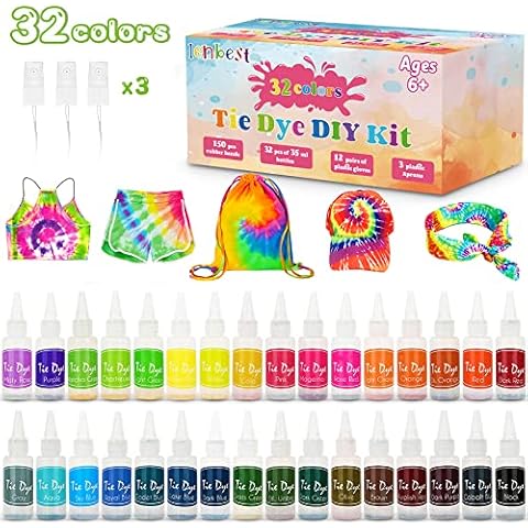 lenbest Kit de Teinture Tie Dye 32 Couleurs Cover