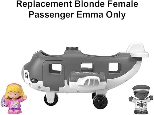 Miniatura 3 de Pieza de repuesto para Fisher-Price Little People Travel Together Airplane Playet - DJB53  Reemplazo Rubia Pasajera Emma  Traje Rosa  Mochila de