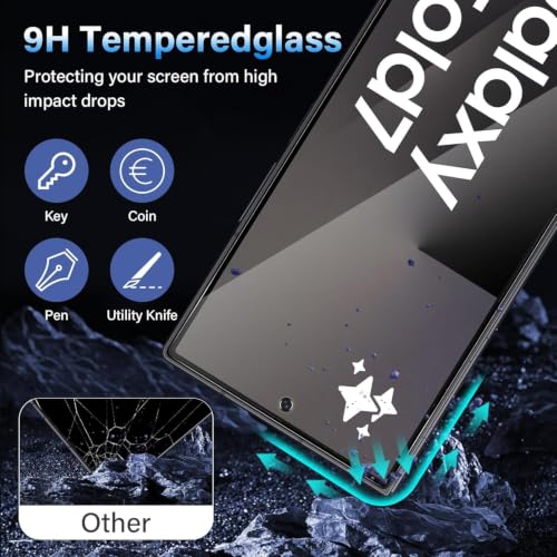 Image of (1 Pack Privacy Tempered Glass Screen Protector for Samsung Galaxy Z Fold 7 (Front Display) | 9H Anti-Spy Glass | HD Clarity, Anti-Scratch, Bubble-Free, Case-Friendly
