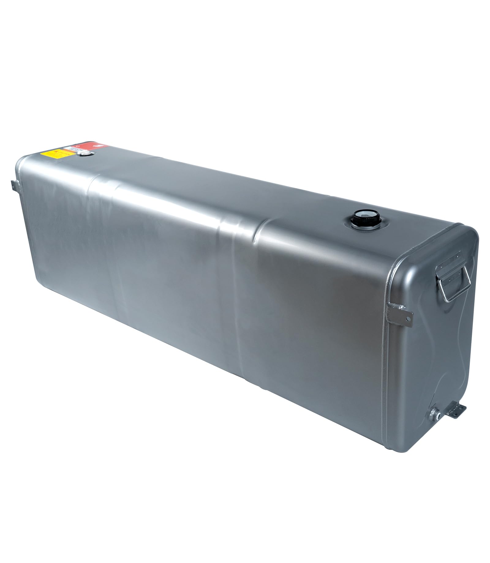 58 Gallon Aluminum Fuel Cell Tank Rectangular Transfer Fuel Tank Auxiliary Diesel Storage for Transportation Truck
