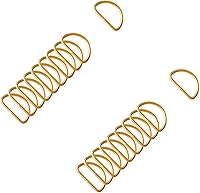 Vista 19 de 20 piezas de anillos en D de 1" (25mm) soldados de metal fuerte bronce semi-circular para collares de mascotas, hardware, bolsas, anillo de hebilla