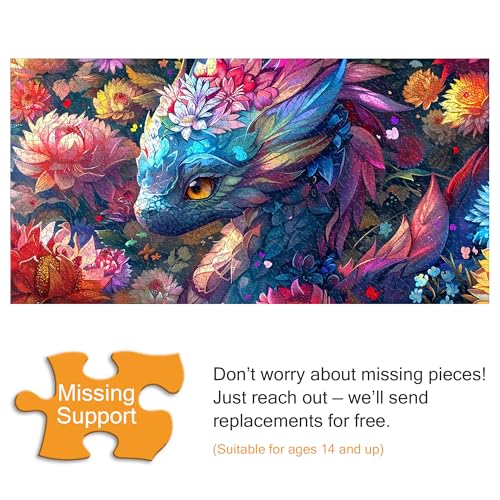 VAIIEYO Dragon Jigsaw Puzzles for Adults 1000, Animal Jigsaw Puzzles, Puzzles for Adults Fun & Challenging Colorful Puzzles - Image 3