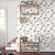 ILHIIOR White Floral Peel and Stick Wallpaper - Boho Vintage Leaf Pattern - Removable Self-Adhesive for Cabinets & Walls - 17.5''x393''