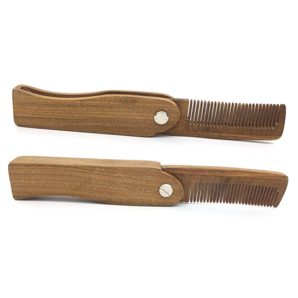 MAGICLULU 3 Pz pettini per spazzole per pettine pieghevole pettine portatile atrezzi da viaggio da barba in legno bei denti per barba spazzola per