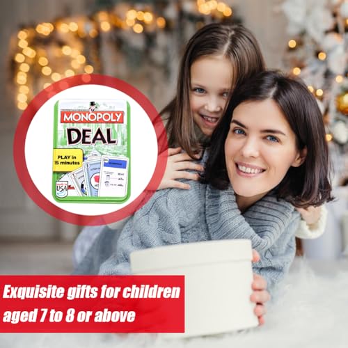 MIFKLMV Schnelles Kartenspiel,Monnopoly Reisespiel Kartenspiel, Casual Tabletop Spiel, Unterhaltsame Spiel für Familien und Kinder ab 8 Jahren, Metallbox - C (Grün) – Bild 5