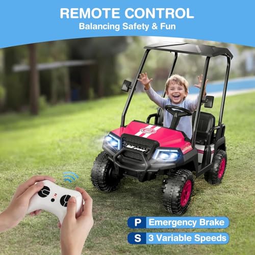 Image of LIGIANT 24V Ride on Car for Big Kids, 4-Seaters Kids Golf Cart