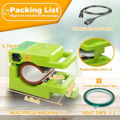 Mini prensa térmica portátil para tazas de 11oz miniatura 7