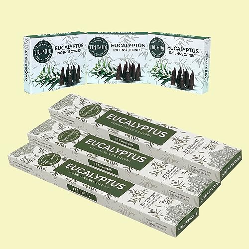 Trumiri TRU-3IS3IC-EUCALYPTUS Eucalyptus Incense Sticks & Incense Cones Combo Pack thumb #6