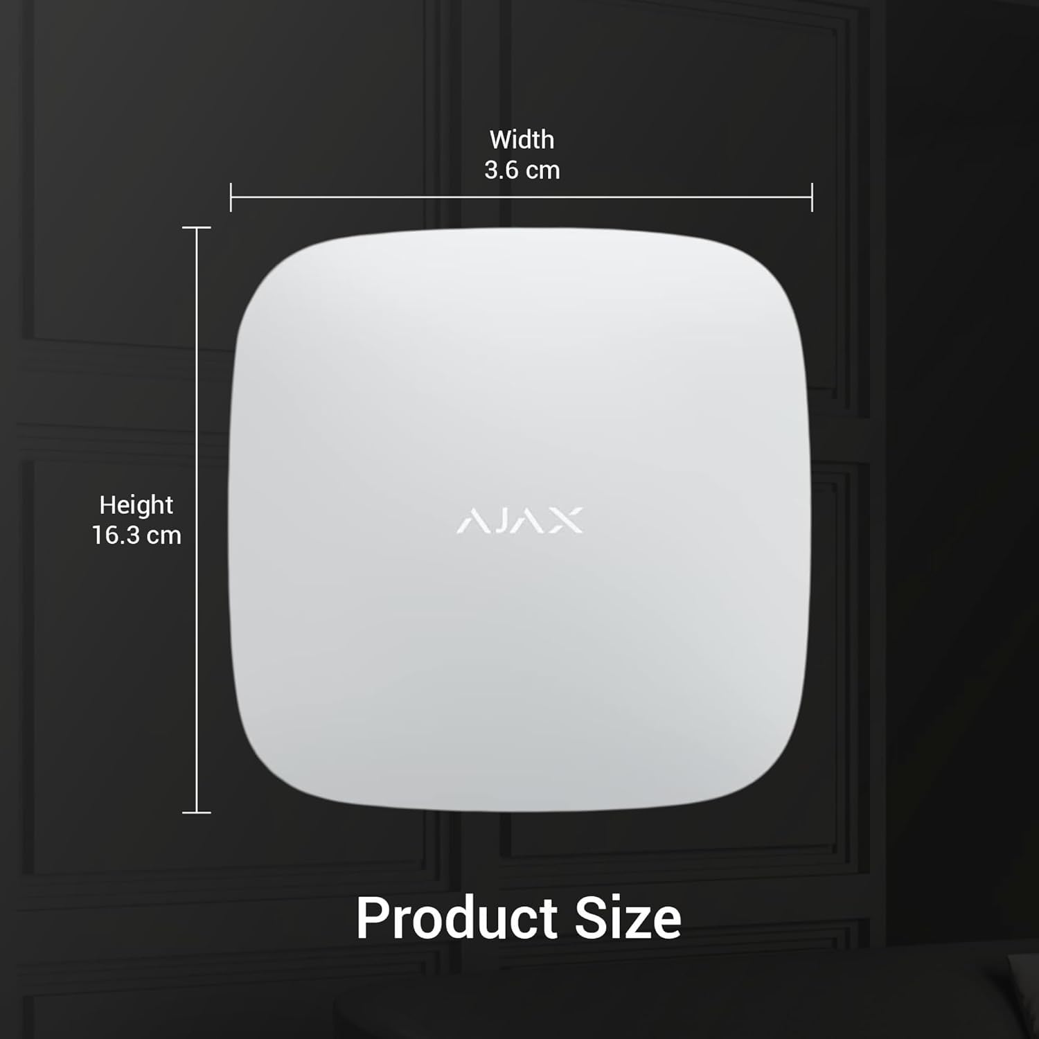 AJAX Hub 2 (4G) Jeweller Centrale di Allarme con Connettività Ethernet, SIM e LTE, Colore Bianco