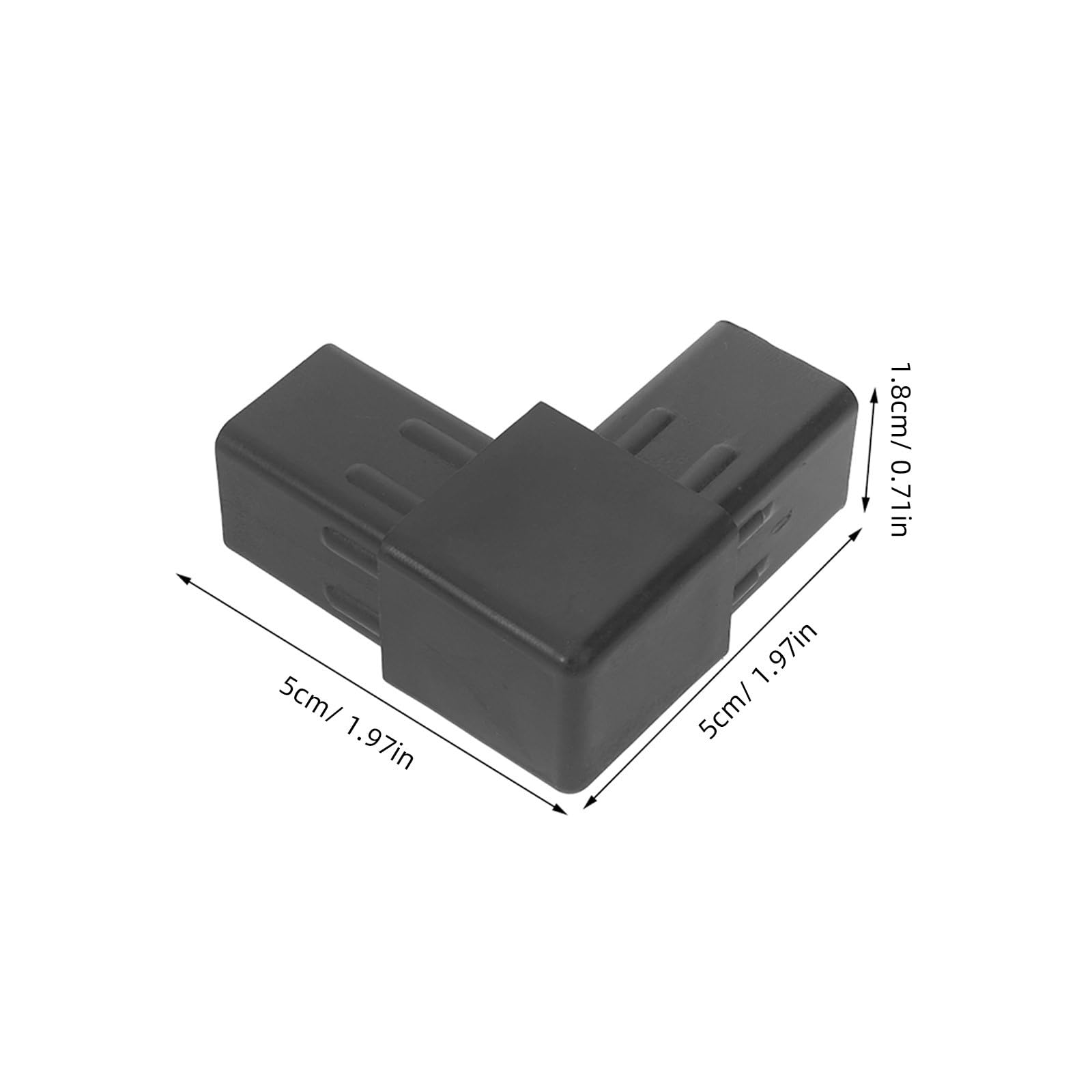 MAGICLULU Connettore per tubo quadrato in plastica da 20 pezzi: giunto angolare a 2 vie da 20x20 mm per ringhiera - Adattatore per tubi, raccordi per rack per condizionatori d'aria per recinzioni