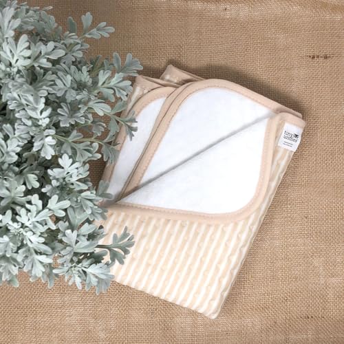 Waterproof Baby Changing Pad – Soft Cotton Top, Leakproof TPU Back, Reusable & Washable for Potty Training & Elimination Communication (Stripes)