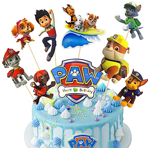 36 Pièces Décorations Gâteaux Pat Patrouille, Cake Topper Pat Patrouille, Décoration Gâteau Dog Patrol, Paw Patrol Cupcake Décoration, pour Enfant Bébé D'anniversaire Cake Déco (A)