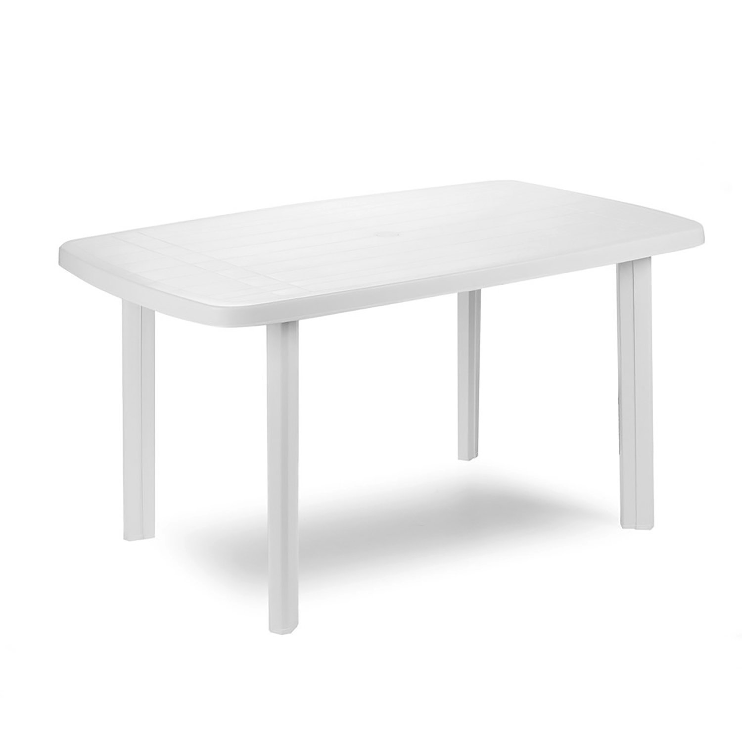 Mojawo Gartentisch Kunststoff 140x90cm Weiß rechteckig Balkontisch Gartentisch Terrassentisch Bistrotisch