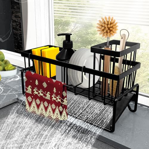 Hobychild Sponge Holder for Kitchen Sink Caddy，Sink Caddy Organizer with
