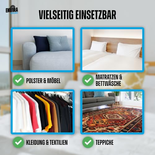 Envira Milben Abwehrspray 2 Liter - Spray mit Langzeitwirkung gegen Milben & Hausstaubmilben - Schutz für Matratzen - Abwehrspray für die Wohnung