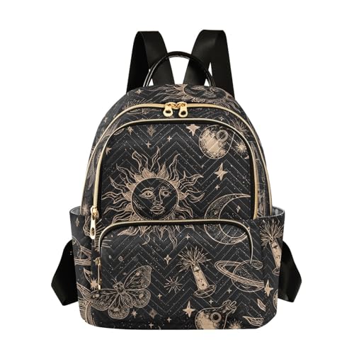 Image of ALAZA Sun Moon Stars Witchy Mini Backpack Purse for Women Travel Bag Fashion Daypack Back Pack Shoulder Bag