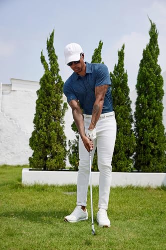 Image of COOFANDY Men's Polo Shirt Golf Quick Dry Performance Short Sleeve Moisture Wicking Athletic Polo Collared Tennis T-Shirt