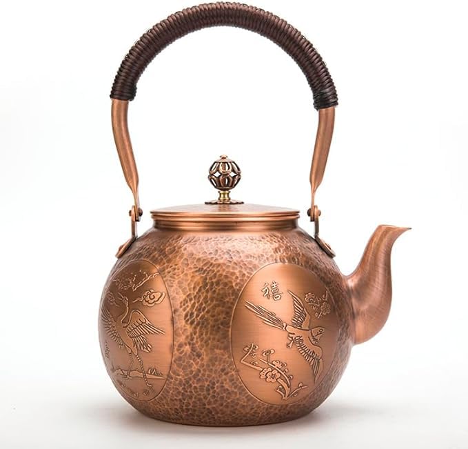 Kunwu Handmade Round Hammer Copper Teapot Teapot...