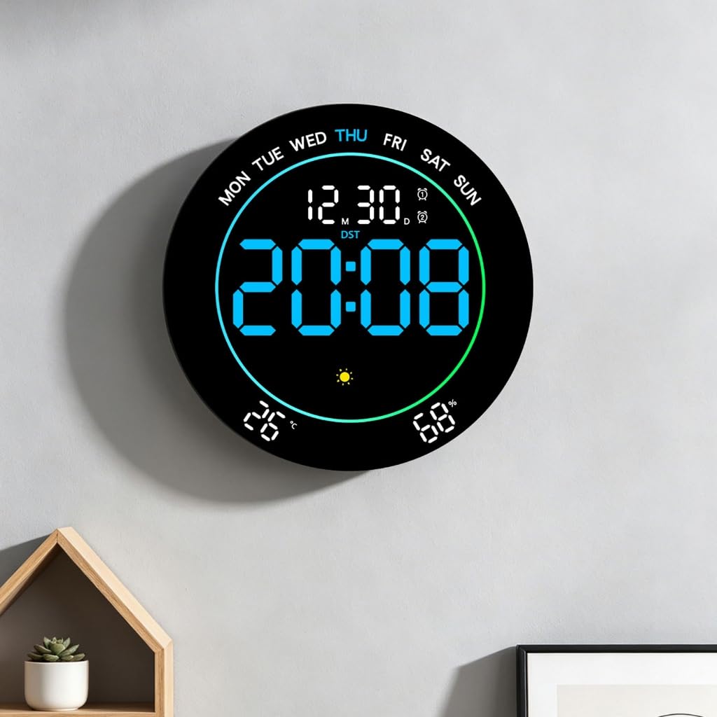 Orologio da parete digitale a LED con data e temperatura Orologio digitale