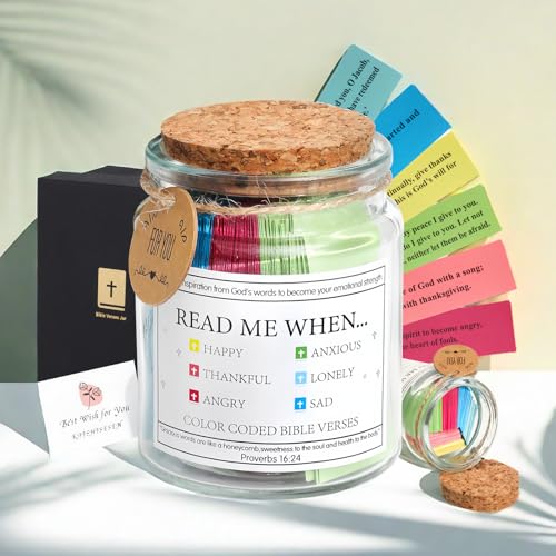 Bible Verse Jar?Christian Gifts for Father Faith?Inspiring Colorful Notes for Mom?Indicate the Source and Chapter?Bible Study Supplies