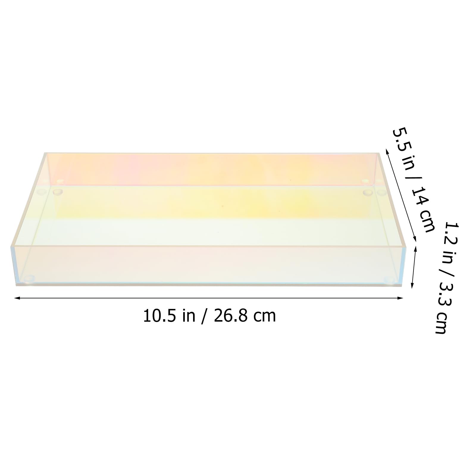 3 Pack Acrylic Perfume Vanity Tray Organizer, Transparent Jewelry Tray for Makeup, Cosmetics, Trinkets, Bathroom Supplies, Dresser Tops, and Office Storage