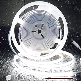 COB LED Strip Daylight White 6000K DC24V,PAUTIX 5M 504LEDs/M Waterproof IP67 Neno Strip Lights CRI90+ Flexible Silicone DIY Light Tape for Indoor Outdoor Lighting Decoration(Power Supply NOT Included)