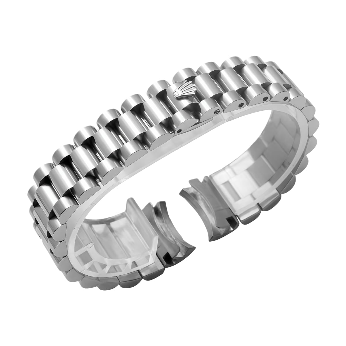 Solid Stainless Steel Watch Bracelet 13mm 17mm 20mm 21mm Curved Ends Ladies Metal Wrist Strap for Rolex Oyster Perpetual Datejust