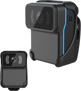 1080P HD Body Worn Camera with Microphone, High Compatibility Night Body Mounted Camera, Wireless Night Vision Portable 12M Police Body WIFI Camera