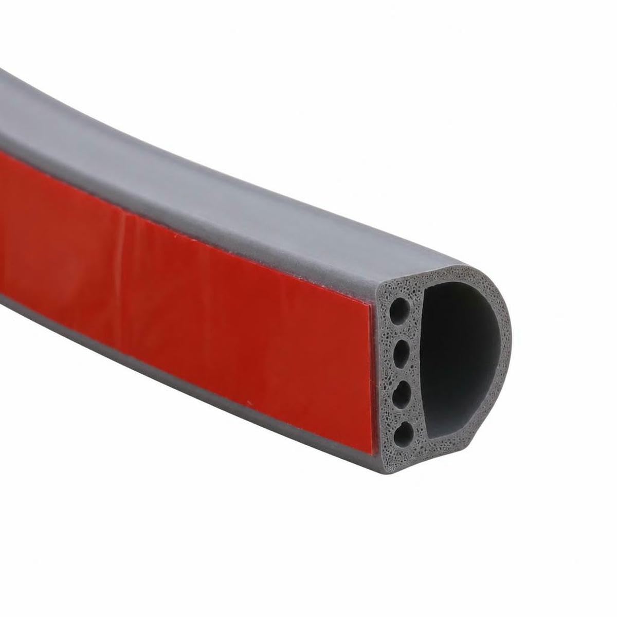 New 6M Silicone Rubber Weather Strip I/E/D Type Seal Strip for Doors Self Adhesive Anti Collision Soundproof Waterproof-14X12mm gray-6M