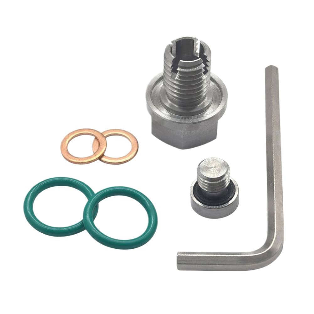Kit di riparazione del tappo di scarico della coppa dell'olio autofilettante in acciaio inossidabile M12X1.5 con O-ring