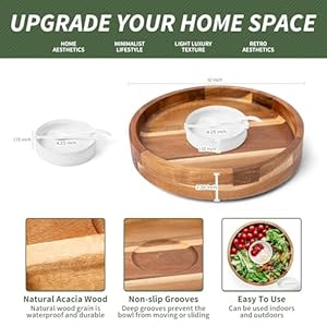 Defineddeco12inservingtrayandplatters2xdipbowlswith1spoonswooddividedservingbowlsforpartykitchendecor360rotatableservingdishesforchipsanddipfruitveggiescandyandsnack Urban Country Home Decor Defined deco 12in serving tray and platters2x dip bowls with 1 spoonswood divided serving bowls for partykitchen decor360 rotatable serving dishes for chips and dipfruitveggies candy and snack urban country home decor