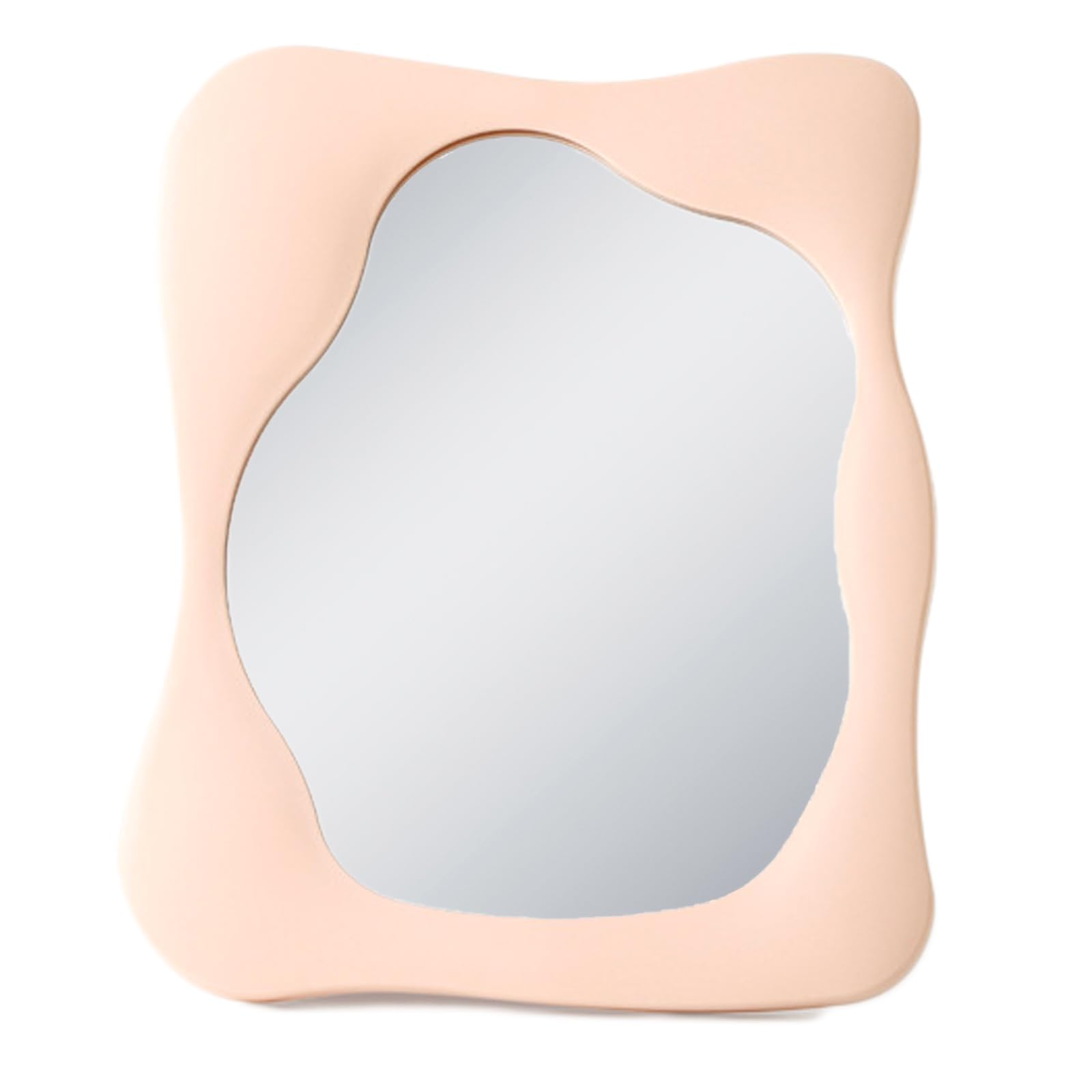 Real Glass Magnetic Locker Mirror for School Locker, 8.66" X 6.89" Cute Magnetic Mirror for Girls, Metal Surface Gym Locker, Cabinets. Cute Locker Stuff for Locker Decor, Rectangular Pink