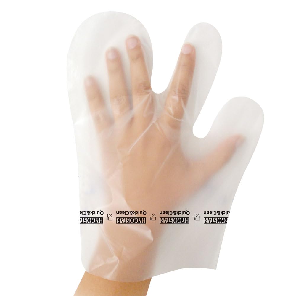 FRANZ MENSCH 500 Stück Hygostar Hygienehandschuhe 3-Fingerform | Coex, Karton, transparent, L: 28cm, 40my, Einheitsgröße, Hygienehandschuhe 3-Fingerform, Fingerhandschuhe