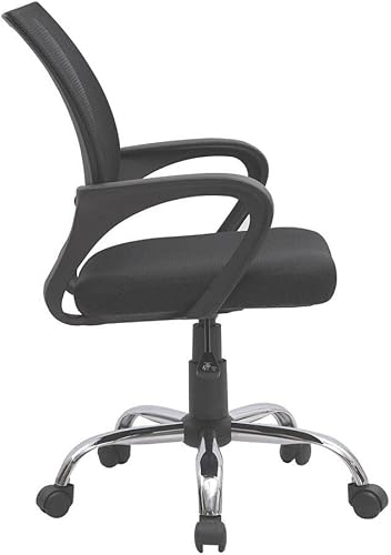 Miniatura 6 de Naomi Home Silla para invitados de oficina ejecutiva, color negro y respaldo medio