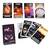 タロットカード - 携帯可能な戦略的ボードゲーム 78枚 | 初心者向けタロットカード,子供 女性 男の子 遊び 女の子 男性 ハロウィーン向け