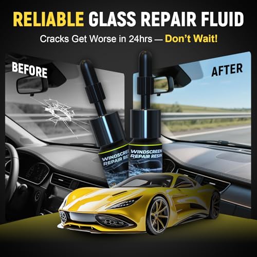 Windshield Chip Repair Kit, Resin Windshield Repair Kit with Injection Head Suction Cup, 2026 Universal Car Glass Repair Liquid Kit for Fixing Bullseye Cracks & Bullseye - 2 PCS - Image 5