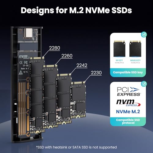 Carcasa externa M.2 NVMe aluminio USB 3.2 Gen2 10Gbps miniatura 3