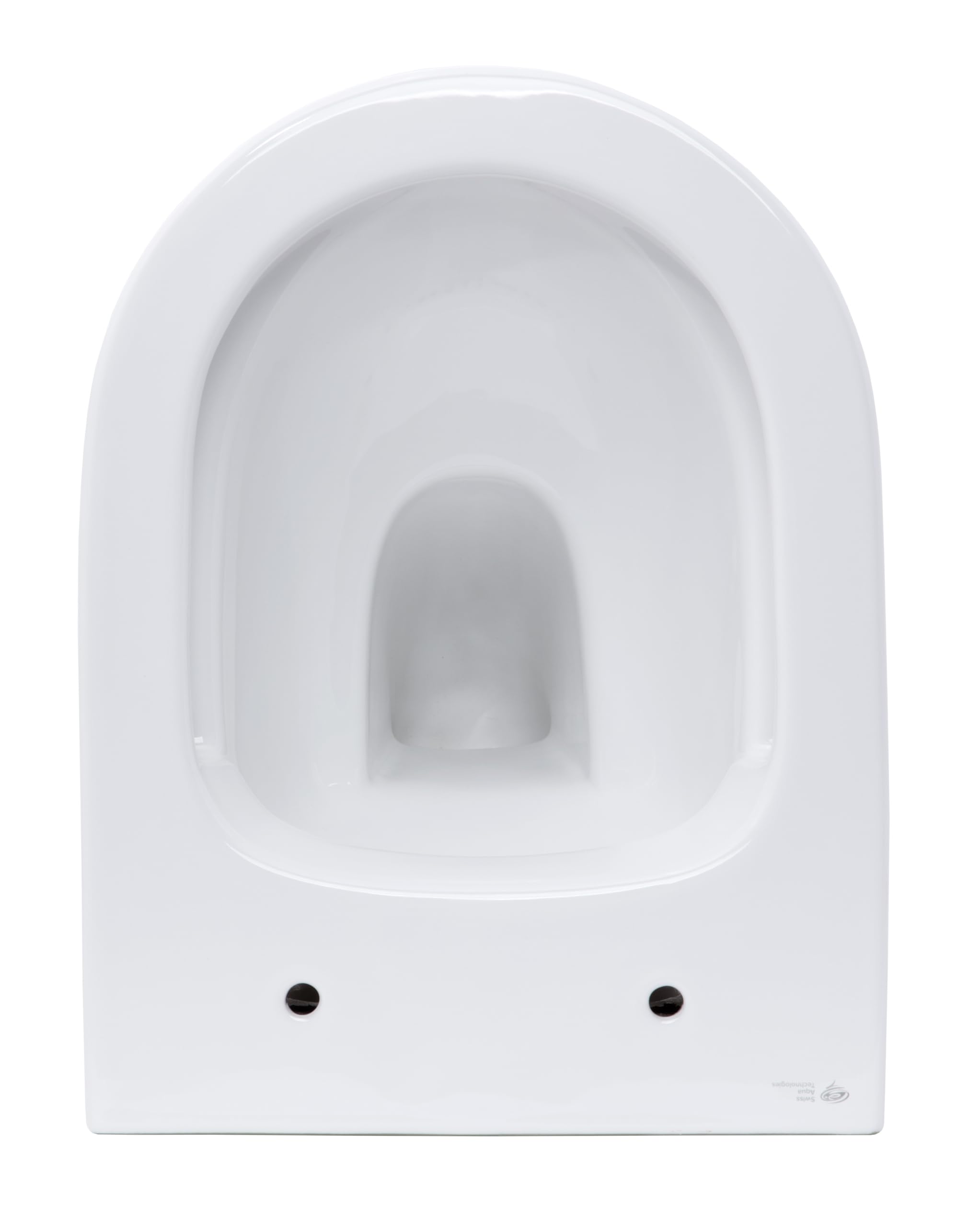 Swiss Aqua Technologies | WC Suspendu Infinitio Sans Bride | Fixations Invisibles et Abattant Frein de Chute Infinitiorimless | Céramique Blanche