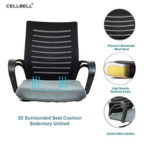 Image of CELLBELL C104 Medium-Back Mesh Office /Study Chair [Grey]