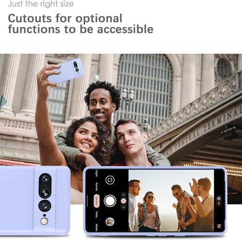 Image of YATWIN Silicone Back Case for Google Pixel 7 Pro, Soft-Touch Phone Back Cover for Google Pixel 7 Pro - Lilac