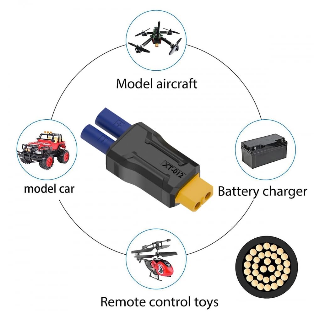 CY Adapter XT60 gniazdo protokół SC100 na gniazdo EC5 adapter szybkiego ładowania do akumulatora RC Lipo Quadcopter Multicopter lotnictwo modelarskie