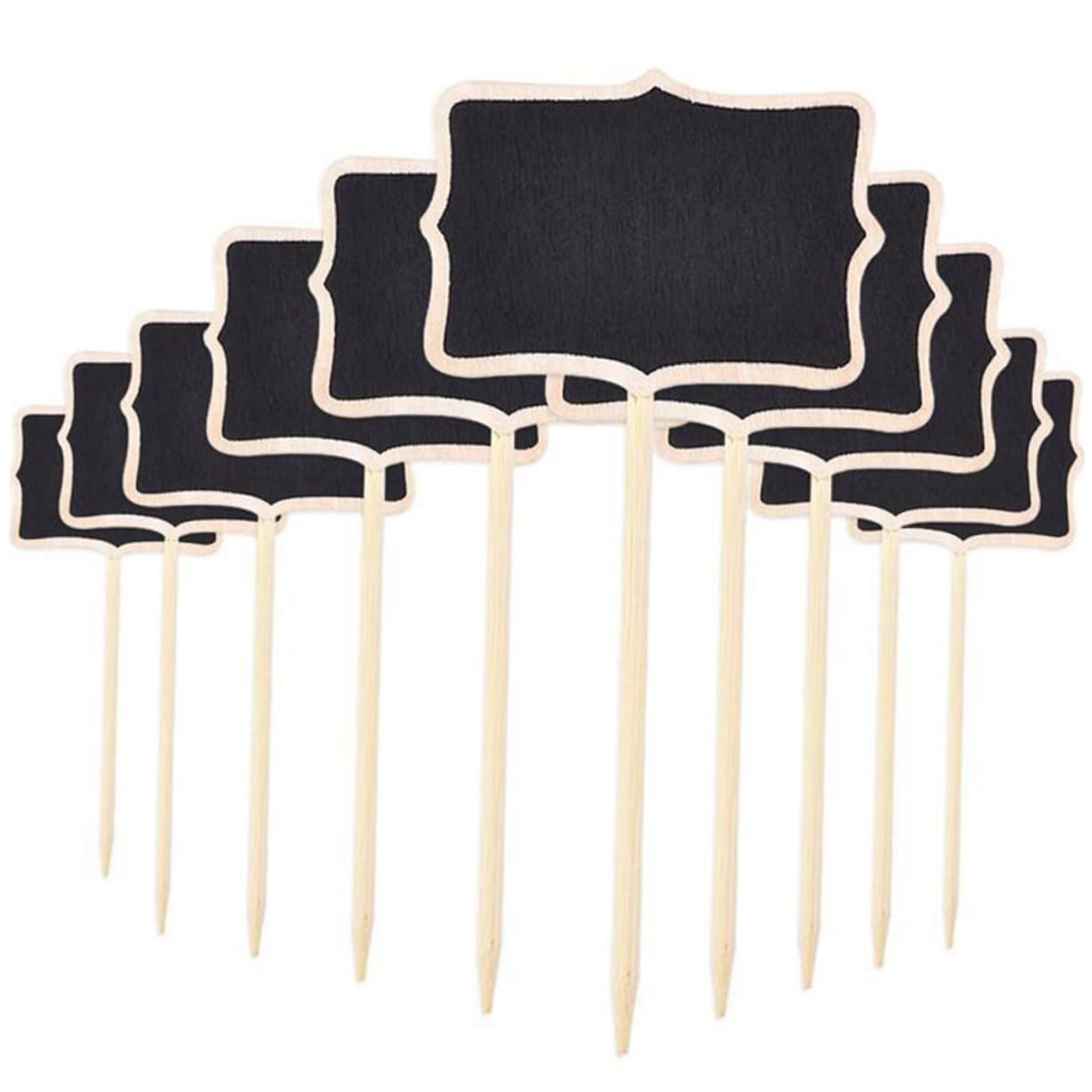Toyvian 30pcs Chalkboard Plant Labels Potted Plants Tags for Garden DIY Decor Place Settings Wedding Favors for Signage and Reminders