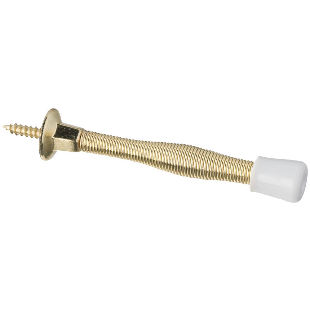 National Hardware N126-607 230 Spring Door Stops in Brass , 3", 2 piece