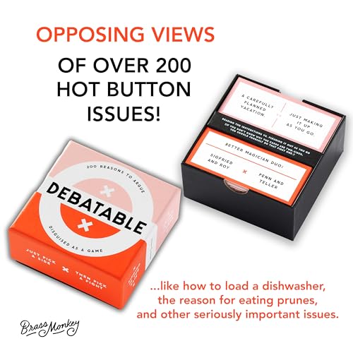 Brass Monkey Debatable Game Set 200 Cartas Juego Social miniatura 4