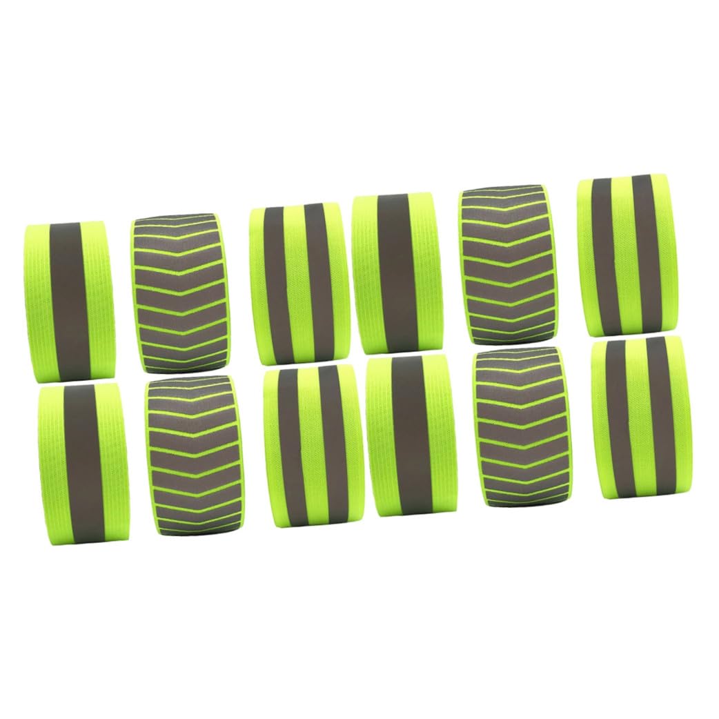 ibasenice Brazalete Reflectante Corredores Fluorescente Cinturón De Correr Reflexivo Noche Banda Brazaletes Pulseras Reflectantes Pulseras De Seguridad Green