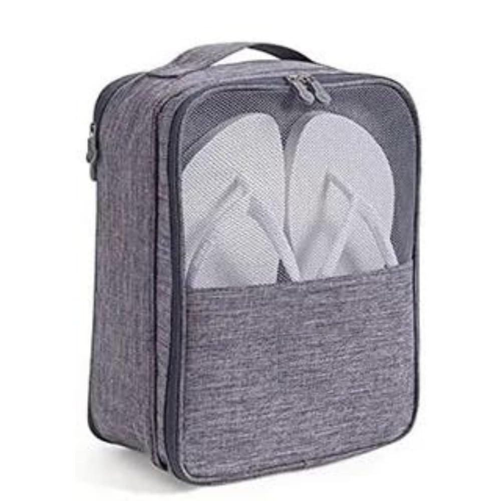 FUOCO Smell Proof Shoes Bag for Travelling and Gym Water Resistant Packing Carry Bag, Footwear Bags Storage Organizer Pouch with Zipper, Accessories Cubes for Men and Women