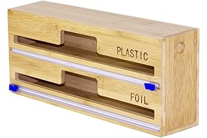 2 in 1 Wrap Dispenser with Slide Cutter | Bamboo Wrap Dispenser