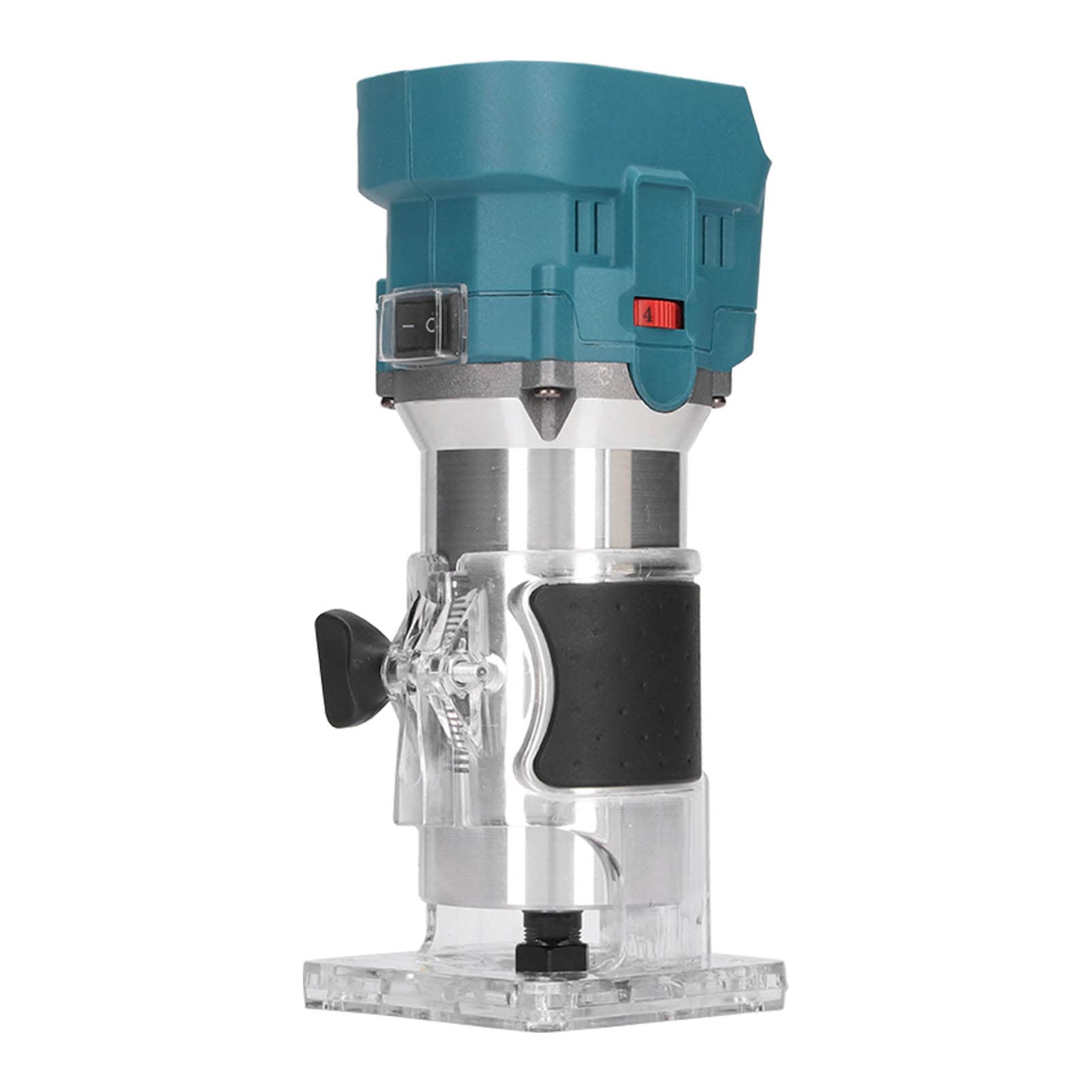 Recortadora inalámbrica para carpintería, router de corte de madera sin escobillas de 18 V con batería de iones de litio y control de 6 velocidades, empuñadura ergonómica y base de