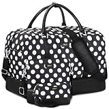 IBFUN Duffel Bag, 21'' Weekender Travel Bag with Shoe Compartment, Waterproof, Overnight Duffel Bag for Women, 3PCS